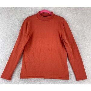 Pendleton Orange Long Sleeve Turtleneck Shirt Womens Long Sleeve Pullover Size M